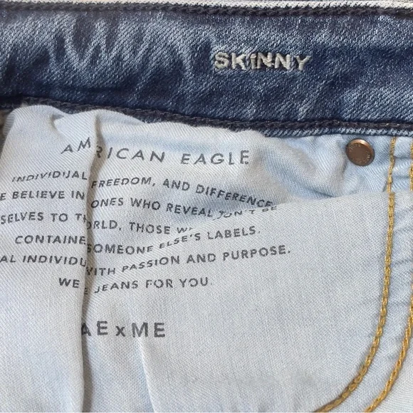 American Eagle Ne(x)t Level AirFlex Skinny Jeans Medium Wash Women’s 28x30 - Picture 10 of 13